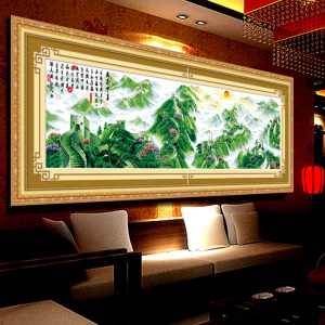 长城版 精准印花3.5米盛世中华爱我中华十字绣 风景大画 新高清图片
