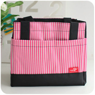 日本手提饭盒袋子韩国防水保温便当包袋带饭装午餐男女小拎包大号