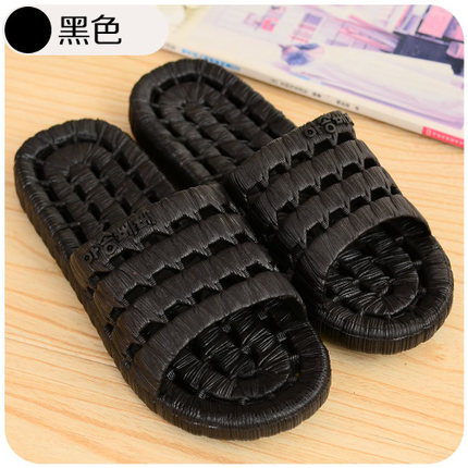 韩国漏水防滑情侣浴室凉拖鞋 家居夏季男女塑料 居家木地板软底鞋