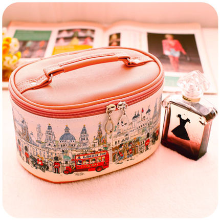 韩国卡通大容量化妆包 可爱化妆品收纳包袋式手拿包 防水化妆箱女