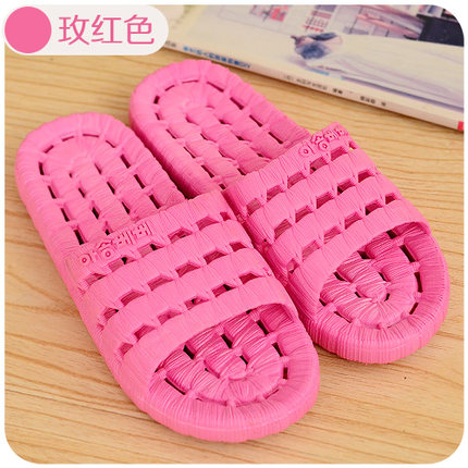 韩国漏水防滑情侣浴室凉拖鞋 家居夏季男女塑料 居家木地板软底鞋