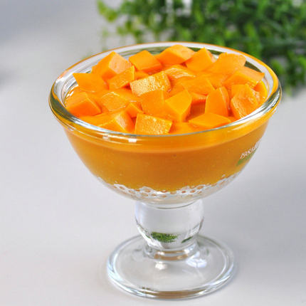 高档雪糕杯 加厚高脚沙拉碗 透明冰激凌杯 光身甜品碗320ml