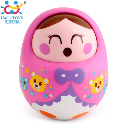 汇乐979不倒翁玩具带声音点头不倒娃娃宝宝益智儿童婴儿玩具0-1岁