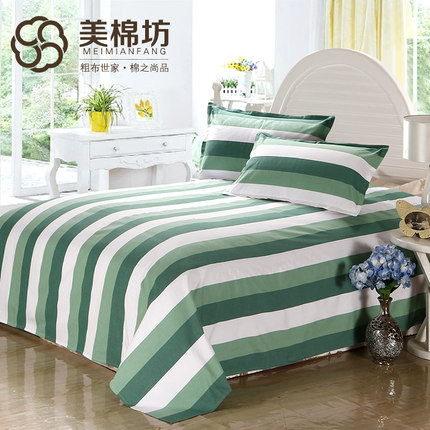标题优化:美棉坊老粗布床单单件 纯棉单人床单双人全棉加厚1.5/1.8被单床罩