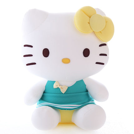 正版hellokitty公仔可爱kt猫咪泡沫粒子玩偶新年礼品生日礼物女生