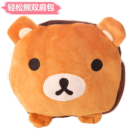 可爱韩版卡通儿童书包幼儿园小班宝宝毛绒背包男女童水果双肩包包