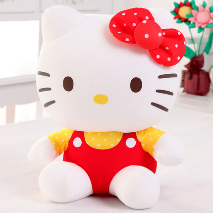 正版hellokitty公仔可爱kt猫咪泡沫粒子玩偶新年礼品生日礼物女生