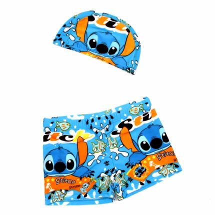 儿童泳衣 男童卡通平角游泳裤 小孩宝宝游泳衣男大童 送搭配泳帽