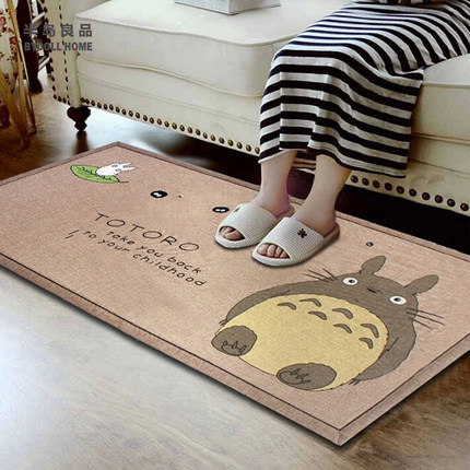 半岛良品 宜家布艺地垫门垫起龙猫TOTORO脚垫吸水防滑耐脏包邮