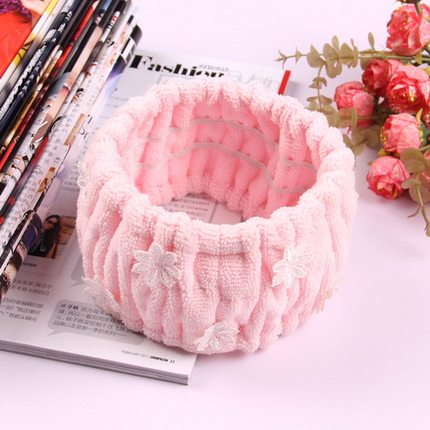 每时美家  韩版束发带可爱洗脸化妆发箍包头巾 运动头带美容巾