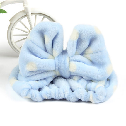 每时美家 韩版超柔多多同款头带发箍 大蝴蝶结化妆洗脸面膜束发带