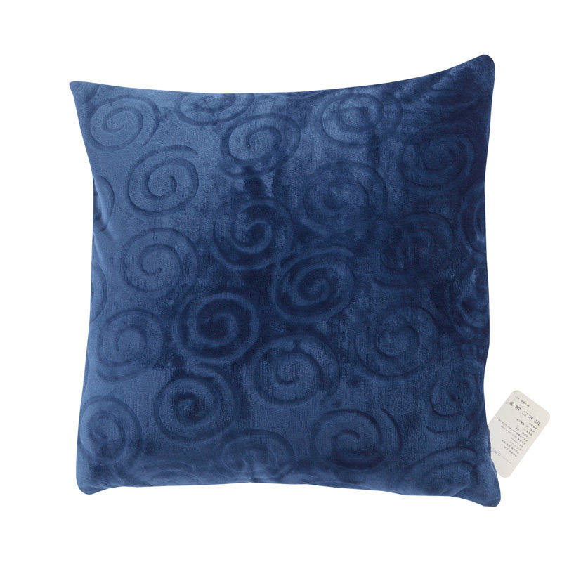 合雨珊瑚绒靠垫抱枕套超柔办公室创意午睡靠枕法兰绒腰枕1个正品