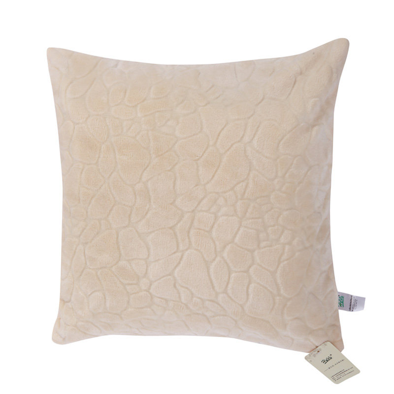 合雨珊瑚绒靠垫抱枕套超柔办公室创意午睡靠枕法兰绒腰枕1个正品