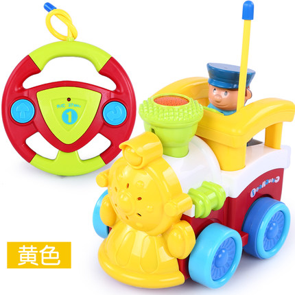 贝恩施儿童益智遥控耐摔卡通遥控车宝宝玩具音乐无线汽车警车赛车