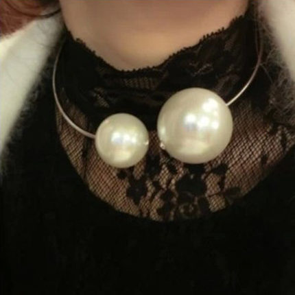 珍珠夸张韩国配饰装饰饰品首饰短款颈圈项圈锁骨项链女 衣服配饰