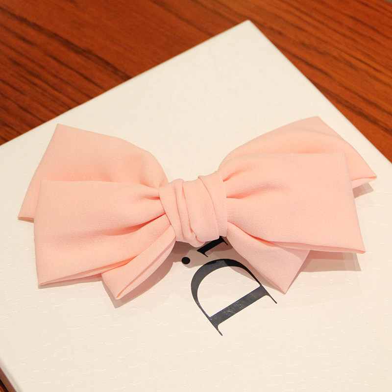 包邮 2014韩国新款清新 潮女夸张超大蝴蝶结发夹发卡边夹盘发头饰