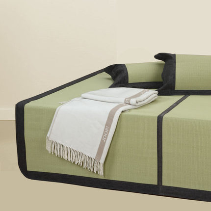 黄古林 特级海绵草席子三件套凉席1.8米折叠凉席套件草席特价包邮