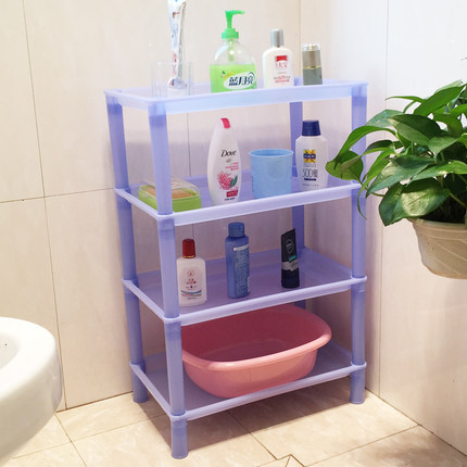 百邦居置物架宿舍神器塑料浴室厨房脸盆架四层三脚架整理收纳角架