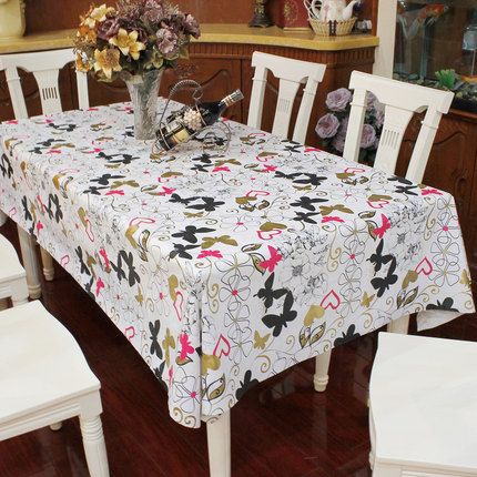 欧式田园桌布防水免洗塑料布艺餐桌布PVC台布防油桌垫