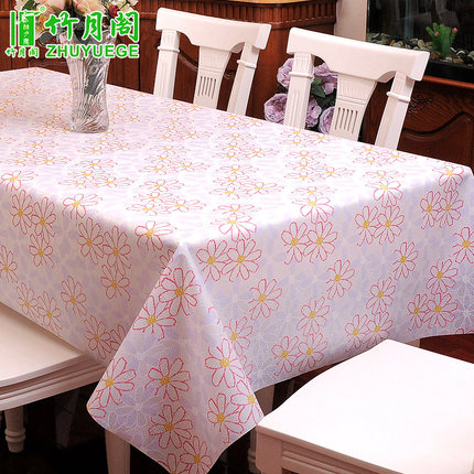 欧式田园桌布防水免洗塑料布艺餐桌布PVC台布防油桌垫