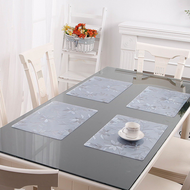 竹月阁加厚软质玻璃餐垫 隔热垫 30*45CM 1个装