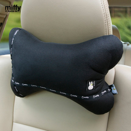 米菲 超柔舒适汽车骨头枕 车用靠枕护颈枕 卡通可爱韩国头靠 单个