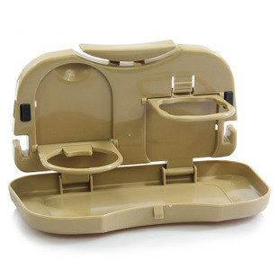 可折叠汽车后座椅背餐台餐桌 多功能车载水杯架饮料架置物架托盘