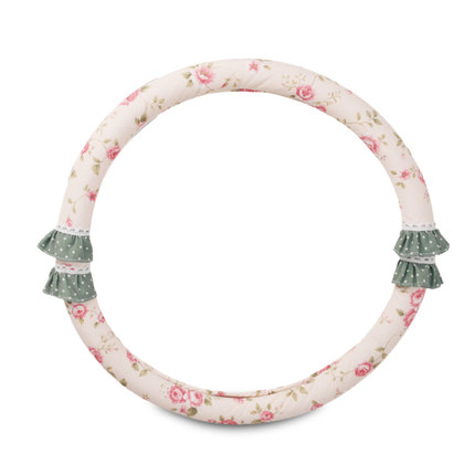 奥特莱芙花语蕾丝 卡通可爱春夏季汽车方向盘套  韩国车用手把套