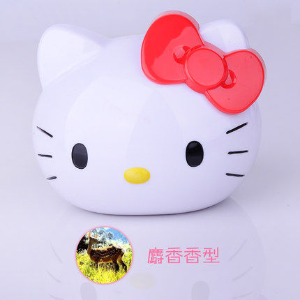 正版Hello Kitty可爱卡通汽车内香水座 高档车载固体香膏摆件饰品