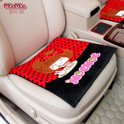 摩丝娃娃汽车坐垫单片单个 无靠背免捆绑四季垫 卡通可爱四季座垫
