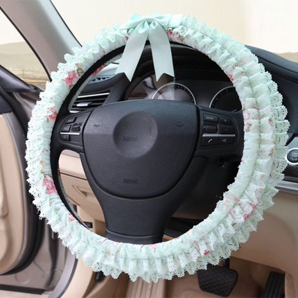 奥特莱芙花汀公主夏天汽车方向盘套 防滑女士韩国可爱车把套38cm