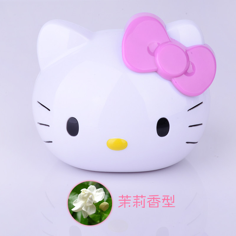 正版Hello Kitty可爱卡通汽车内香水座 高档车载固体香膏摆件饰品