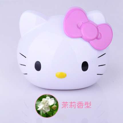正版Hello Kitty可爱卡通汽车内香水座 高档车载固体香膏摆件饰品