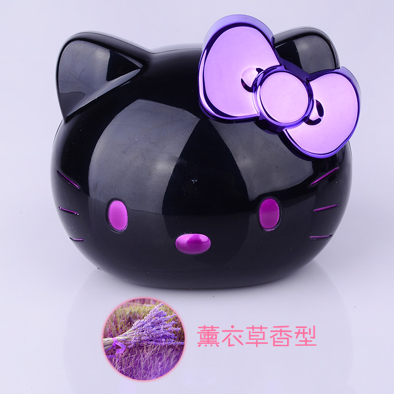 正版Hello Kitty可爱卡通汽车内香水座 高档车载固体香膏摆件饰品