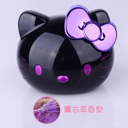 正版Hello Kitty可爱卡通汽车内香水座 高档车载固体香膏摆件饰品