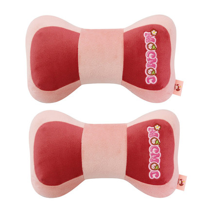 摩丝娃娃夏季个性女士汽车骨头枕 可爱创意车用颈椎护颈枕 一对装