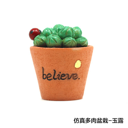 如果zakka创意迷你多肉植物小盆栽仙人掌花卧室家居装饰小摆设