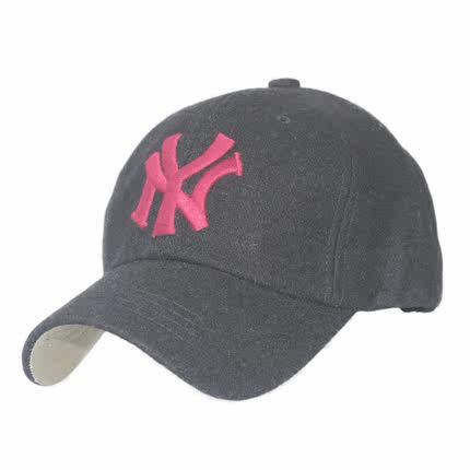 择信秋冬鸭舌帽保暖加厚ny棒球帽男女款韩版户外运动休闲帽毛呢帽