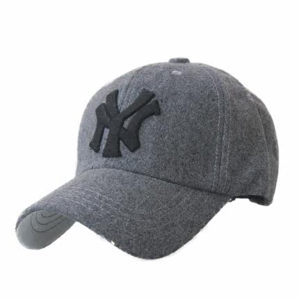 择信秋冬鸭舌帽保暖加厚ny棒球帽男女款韩版户外运动休闲帽毛呢帽