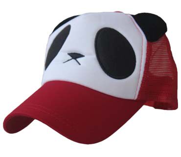 择信可爱毛绒熊猫棒球帽遮阳帽太阳帽时尚韩版货车帽卡通帽情侣帽