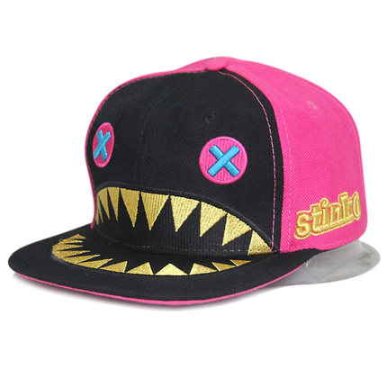 择信韩国大鲨鱼酷鲨嘴街舞平沿帽hip hop嘻哈棒球帽男女眯眼板帽