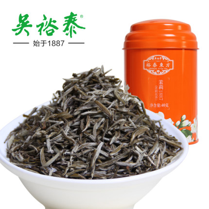 标题优化:吴裕泰 特级茉莉花茶 茶叶 茉莉1887 40g/罐