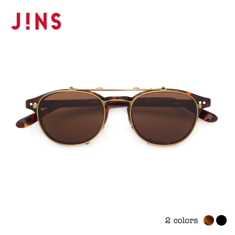 日本JINS翻盖两用太阳镜墨镜眼镜可配近视镜片FU男士款MCF14S187
