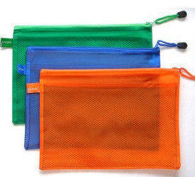 A4 A5 A6網格拉鏈袋 彩色分類資料袋 A4網袋 夾層網袋 彩色文件袋