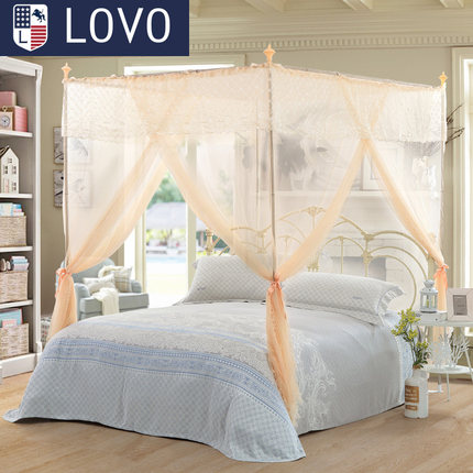 lovo 罗莱家纺出品床上用品15春夏新品夏令蚊帐 梦幻花园伸缩睡帐