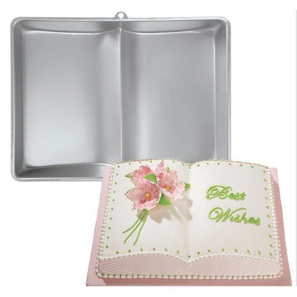 德立 书本生日蛋糕模具 翻页书形生日蛋糕模具 10寸 烘焙造形模具