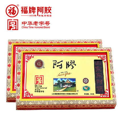 标题优化:福牌精装阿胶块250g*2 山东东阿镇福胶正品打粉熬固元膏糕