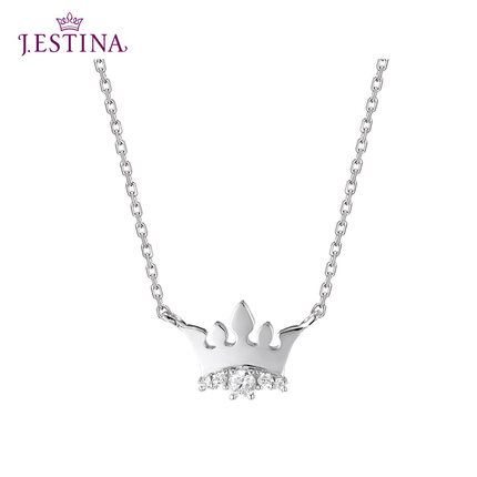 Buy J.ESTINA Korea imported 925 silver crown necklace Roseto in Cheap