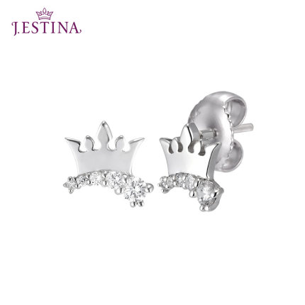 J Estina Korea Imported 925 Silver Earrings Crown Pluto J Estina Korea Imported 925 Silver Earrings Crown Pluto