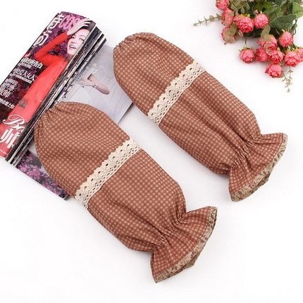 每时美家  蕾丝加厚长款家居防油袖套 女士工作防污手臂护袖套袖